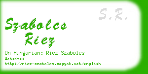 szabolcs riez business card